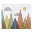 Colorful Abstract Mountains 34x40 Tapestry