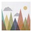 Colorful Abstract Mountains 57x57 Tapestry