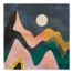 Colorful Mountain Waves 57x57 Tapestry