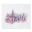 Watercolor City  34x40 Tapestry