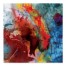 Orange Colorful Waters 57x57 Tapestry