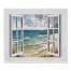 Dark Beach Window 34x40 Tapestry