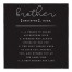 Brother Definition Black 57x57 Tapestry