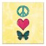 Peace Love Butterflies Wall Art