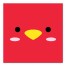 Red Bird Face Wall Art