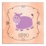 Soft Jungle Hippo Wall Art