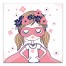Superhero Girl With Flowers  Wall Art