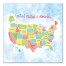 Watercolor Kids Map Wall Art
