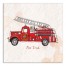 Watercolor Fire Truck Wall Art
