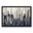 Big Apple City 24x16 Black Floating Framed Canvas