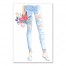 Ripped Jeans And Flowers 12x18 Canvas Wall Art