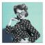 Black And White Dot Gems  20x20 Canvas Wall Art