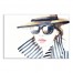 Girl With Navy Stripes  30x20 Canvas Wall Art