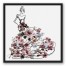 Floral Ballgown 24x24 Black Floating Framed Canvas
