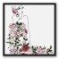 Floal Dress 24x24 Black Floating Framed Canvas