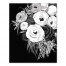 Black And White Flowers 24x30 Canvas Wall Art