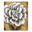 Giant White Flower On Gold 20x24 Canvas Wall Art