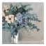Impasto Sage Flower Vase 30x30 Canvas Wall Art