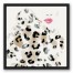 Cheetah Coat 20x20 Black Floating Framed Canvas