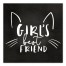 Girls Best Friend Cat 12x12 Canvas Wall Art