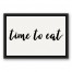 Time To Eat 18x12 Black Floating Framed Canvas
