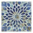 Decorative Blue Tile Pattern 24x24 Canvas Wall Art