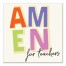 Amen For Teachers 12x12 Canvas Wall Art