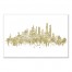 Gold Splatter City 30x20 Canvas Wall Art