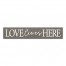 Love Lives Here Gray 36x12 Canvas Wall Art