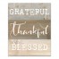 Grateful Thankful Blessed 16x20 Canvas Wall Art