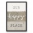 Our Happy Place 20x30 Black Floating Framed Canvas