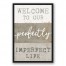 Imperfect Life 20x30 Black Floating Framed Canvas