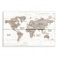 World Map Wood Planks 30x20 Canvas Wall Art