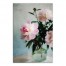 Painty Pink Flowers Minty 20x30 Canvas Wall Art