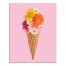 Waffle Cone Flowers 11x14 Canvas Wall Art