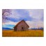Dark Cabin In Yellow Field 30x20 Canvas Wall Art