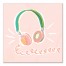 Blush Headphones 16x16 Canvas Wall Art