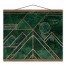 Marble Geo Mountain 20x16 Teak Hanging Canvas