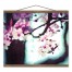 Colored Tree Blooms 16x20 Teak Hanging Canvas