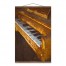 Golden Sketch Piano 20x30 Teak Hanging Canvas