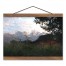 Mountains And Trees 8x12 Teak Hanging Canvas