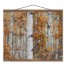 Gray Sketch Birches 16x20 Teak Hanging Canvas