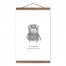 Dung Beetle 12x18 Teak Hanging Canvas