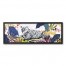 Watercolor Leopard  36x12 Black Framed Canvas