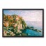 Coastal Town 30x20 Black Framed Canvas