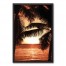 Orange Sunset Palms 20x30 Black Framed Canvas
