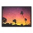 Rainbow Palm Paint 30x20 Black Framed Canvas