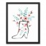 Boots With Flowers 16x20 Black Framed Canvas