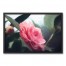 Pink Flower Gloomy Day 30x20 Black Framed Canvas