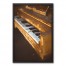 Painted Brown Piano 20x30 Black Framed Canvas